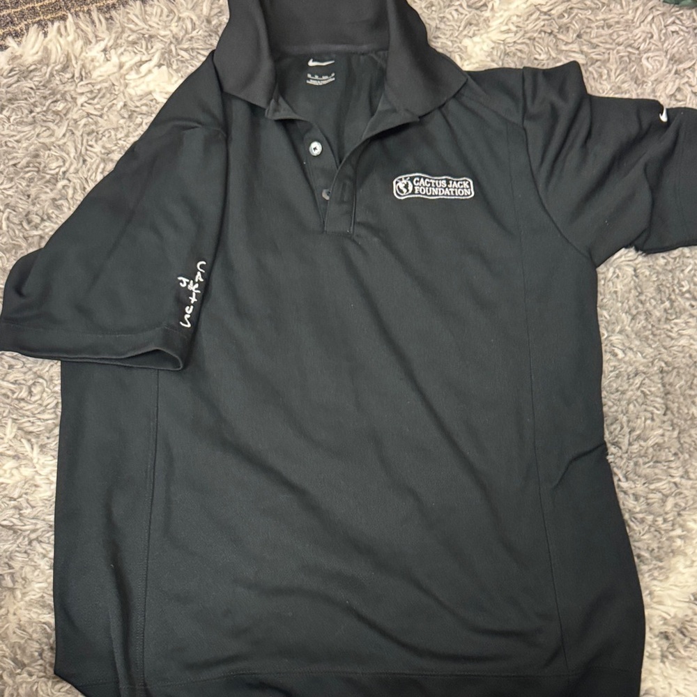 Cactus Jack by Travis Scott Black Polo Shirt